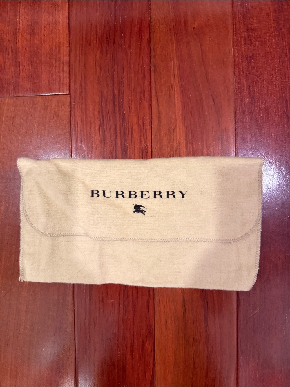 Burberry Beige Logo Foldover Wallet Bag